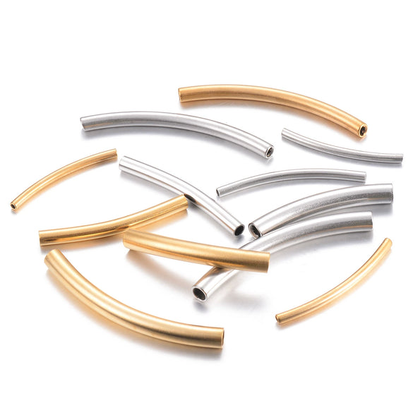 Stainless Steel Geometric Hollow Tube Handmade Electroplated Bracelet And Necklace Accessories