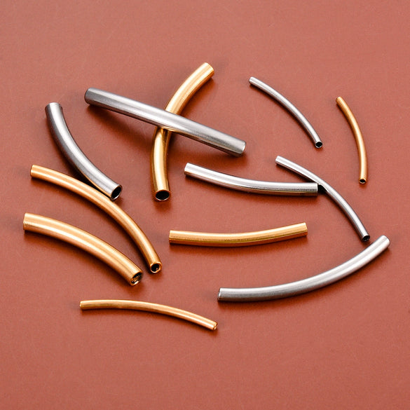 Stainless Steel Geometric Hollow Tube Handmade Electroplated Bracelet And Necklace Accessories
