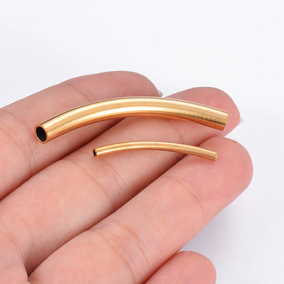 Stainless Steel Geometric Hollow Tube Handmade Electroplated Bracelet And Necklace Accessories