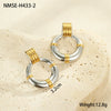 Stainless Steel Geometric Hoop Earrings Electroplated Fashion Design For Women