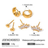 Stainless Steel Geometric Hoop Earrings Electroplated Light Luxury Highend Nonfading Women's Jewelry