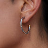 Stainless Steel Geometric Hoop Earrings Electroplated Light Luxury Highend Nonfading Women's Jewelry