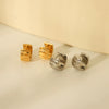 Stainless Steel Geometric Hoop Earrings For Women 18K Real Gold Plated