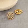 Stainless Steel Geometric Inlaid Zircon Earrings Electroplated Fashion Women's