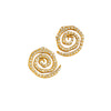 Stainless Steel Geometric Inlaid Zircon Earrings Electroplated Fashion Women's