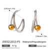 Stainless Steel Geometric Ins Style Electroplated Women's Earrings