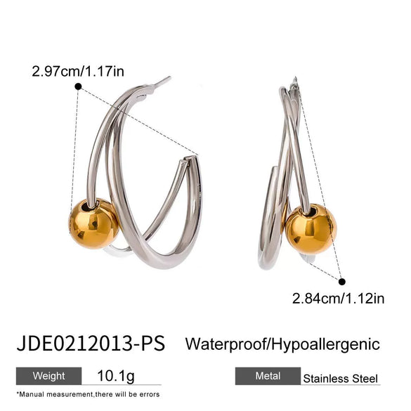 Stainless Steel Geometric Ins Style Electroplated Women's Earrings