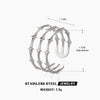 Stainless Steel Geometric Ins Style Ring 18K Gold Plated Electroplated For Women