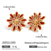 Stainless Steel Geometric Ins Style Women's Earrings With Electroplating