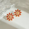 Stainless Steel Geometric Ins Style Women's Earrings With Electroplating