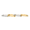 Stainless Steel Geometric Interlocking Ring Electroplated Women's Multiring Stacked Style