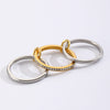 Stainless Steel Geometric Interlocking Ring Electroplated Women's Multiring Stacked Style