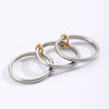 Stainless Steel Geometric Interlocking Ring Electroplated Women's Multiring Stacked Style