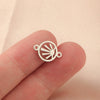 Stainless Steel Geometric Irregular Doublehole Hollow Pendant Diy Jewelry Accessories Fine Polishing