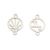 Stainless Steel Geometric Irregular Doublehole Hollow Pendant Diy Jewelry Accessories Fine Polishing