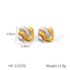 Stainless Steel Geometric Irregular Electroplated Women's Earrings