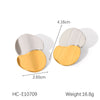 Stainless Steel Geometric Irregular Electroplated Women's Earrings