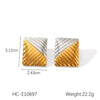 Stainless Steel Geometric Irregular Electroplated Women's Earrings