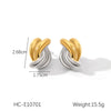 Stainless Steel Geometric Irregular Electroplated Women's Earrings