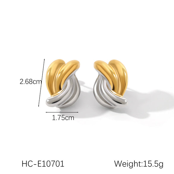 Stainless Steel Geometric Irregular Electroplated Women's Earrings