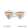Stainless Steel Geometric Irregular Electroplated Women's Earrings
