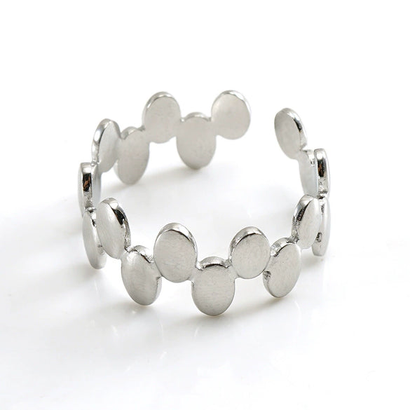 316L Stainless Steel Geometric Irregular Ring Electroplated