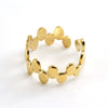 316L Stainless Steel Geometric Irregular Ring Electroplated