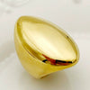 Stainless Steel Geometric Irregular Smooth Cut Wide Ring Bracelet With Electroplating