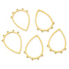 Stainless Steel Geometric Jewelry Connector Tassel Earrings Accessories With Electroplating And Smooth Pattern