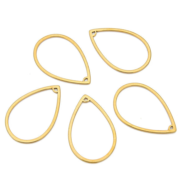 Stainless Steel Geometric Jewelry Connector Tassel Earrings Accessories With Electroplating And Smooth Pattern