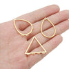 Stainless Steel Geometric Jewelry Connector Tassel Earrings Accessories With Electroplating And Smooth Pattern