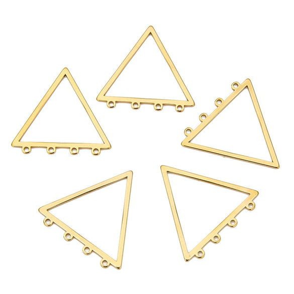 Stainless Steel Geometric Jewelry Connector Tassel Earrings Accessories With Electroplating And Smooth Pattern