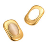 Stainless Steel Geometric Jewelry Electroplated Retro Light Luxury Women's Earrings Ring