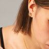 Stainless Steel Geometric Jewelry Set With Electroplating Necklace Earrings Bracelet For Women
