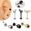 Stainless Steel Geometric Key Switch Lip Nail Wine Cup Ear Nail Ear Ring With Electroplating Treatment