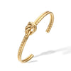 Stainless Steel Geometric Knot Opening Bracelet For Women With Electroplating