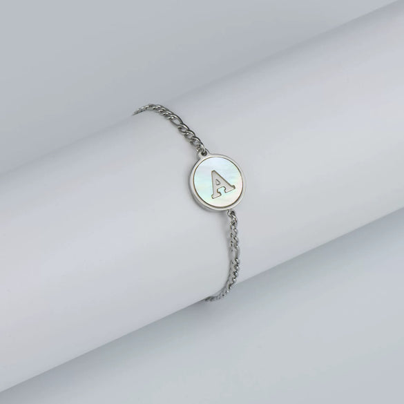 316L Stainless Steel Geometric Letter Bracelet For Women
