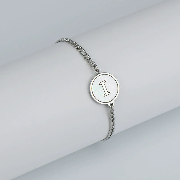 316L Stainless Steel Geometric Letter Bracelet For Women