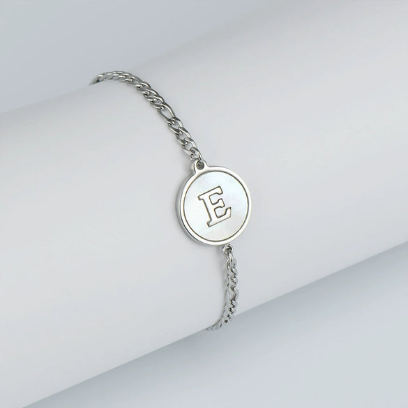 316L Stainless Steel Geometric Letter Bracelet For Women