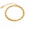 Stainless Steel Geometric Light Luxury Bracelet With Electroplating