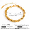 Stainless Steel Geometric Light Luxury Bracelet With Electroplating