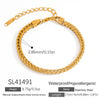 Stainless Steel Geometric Light Luxury Bracelet With Electroplating