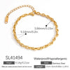 Stainless Steel Geometric Light Luxury Bracelet With Electroplating