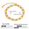 Stainless Steel Geometric Light Luxury Bracelet With Electroplating