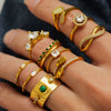Stainless Steel Geometric Light Luxury Electroplated Women's Ring Jewelry Accessories