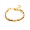Stainless Steel Geometric Light Luxury Style Electroplating Tennis Chain Bracelet For Women