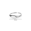 Stainless Steel Geometric Light Luxury Style Open Ring Jewelry With Electroplating