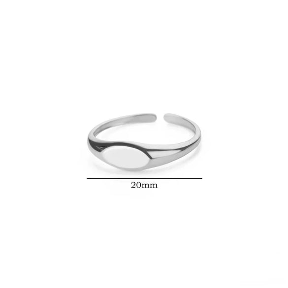 Stainless Steel Geometric Light Luxury Style Open Ring Jewelry With Electroplating
