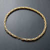 Stainless Steel Geometric Link Chain Men's Byzantine Necklace Pendant