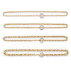 Stainless Steel Geometric Link Chain Men's Byzantine Necklace Pendant